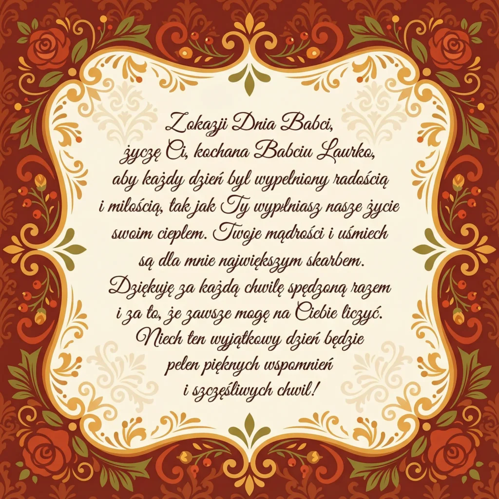 Laurka na Dzień Babci i Dziadka