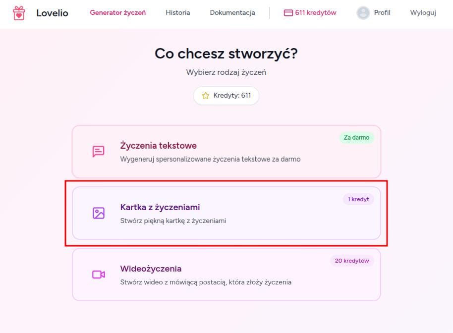 Kartka z życzeniami AI